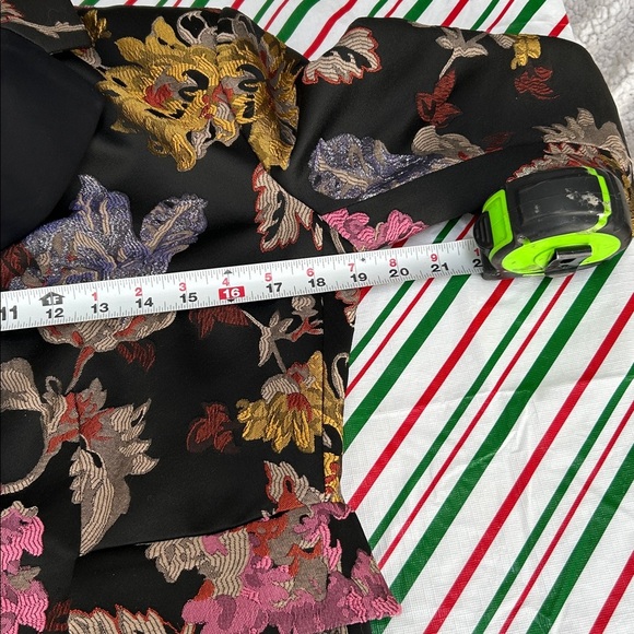 Carlisle New York floral jacquard blazer black multicolor size 6 - Picture 11 of 13